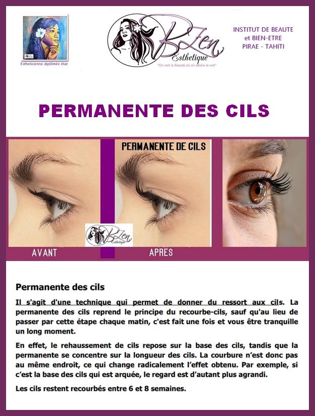 Permanente des cils bzen esthetique